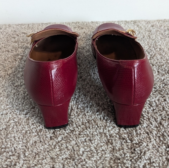 John Smith Collection Vintage Red Leather Heels - High Quality- Rare Find sz 7.5 - Picture 4 of 7